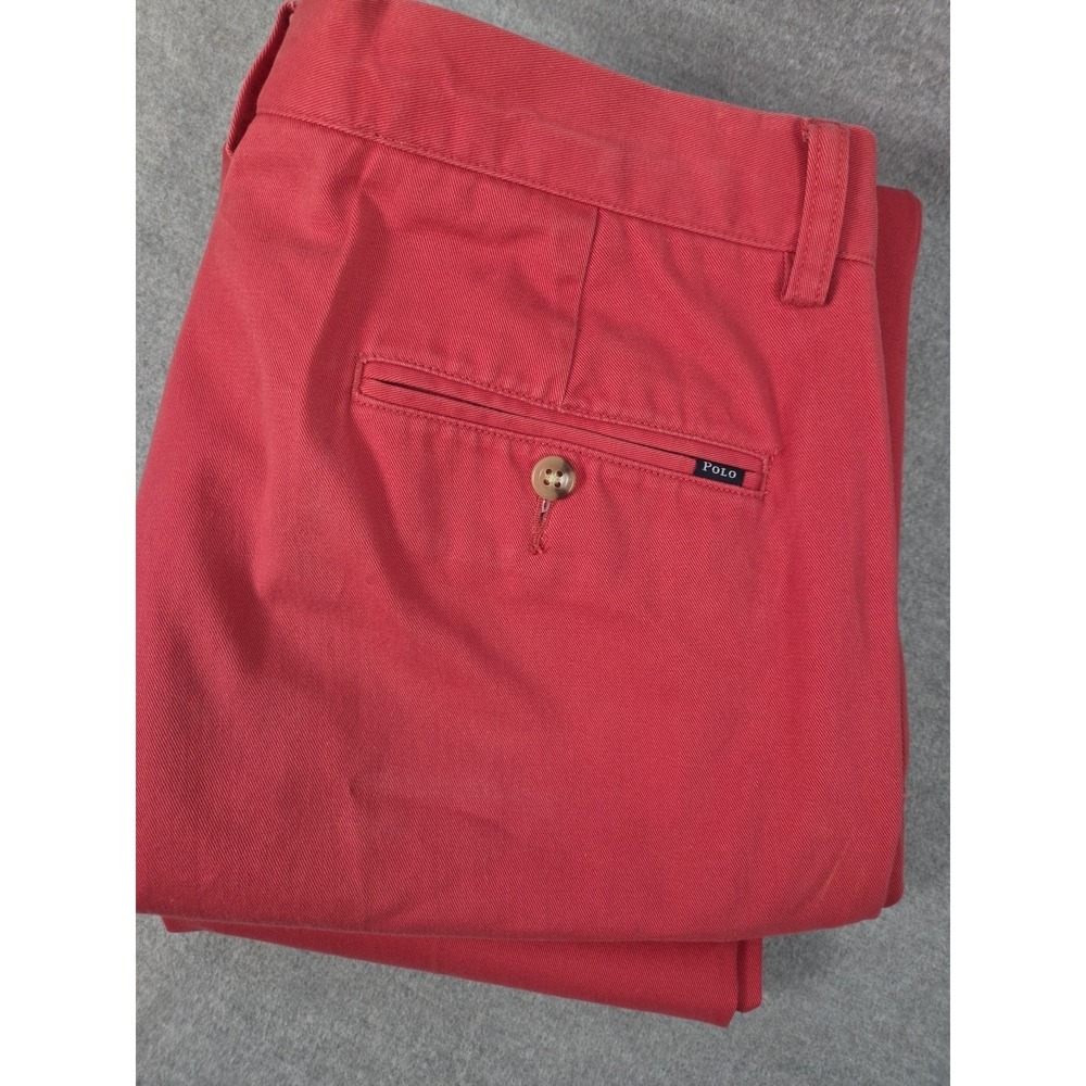 Polo Ralph Lauren‎ Mens 32x33 Slim Fit Chino Pants Coral Golf Preppy Old Money